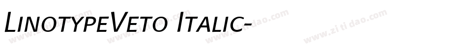 LinotypeVeto Italic字体转换